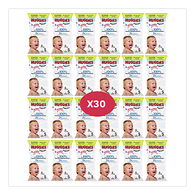 Huggies Snug and Dry, Size 5, Over 27 lbs, Disney Design, 3 Diapers/Pack, 30 Packs/Carton (57031)