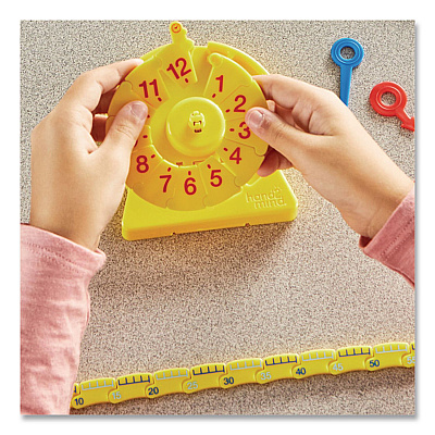 hand2mind NumberLine Clock Set, Grades K to 4, 6 Pieces (92287)