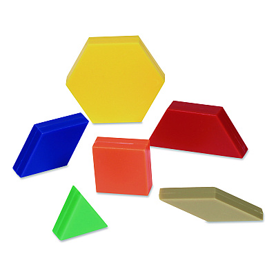 Learning Resources Plastic Pattern Blocks, Grades Pre-K to 2, 250 Pieces (LER0632)
