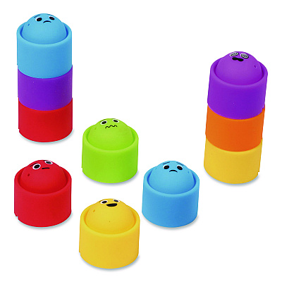 Learning Resources Rainbow Emotion Fidget Popper Classroom Set, Ages 3 and Up, Assorted Colors, 24 Pieces (LER5572)