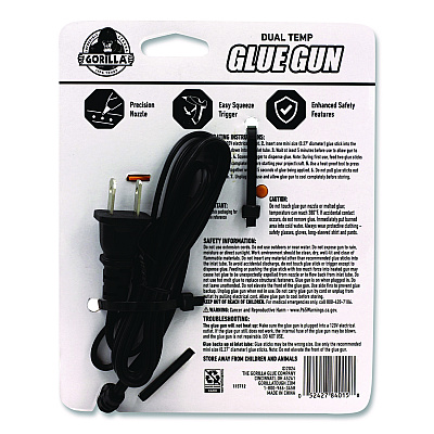 Gorilla Dual Temp Mini Hot Glue Gun, Orange/Black (115887)