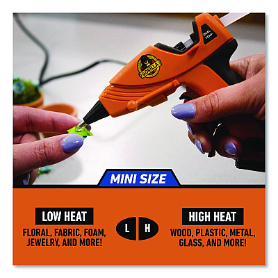 Gorilla Dual Temp Mini Hot Glue Gun, Orange/Black (115887)
