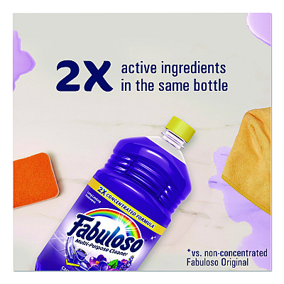 Fabuloso Multi-Use Cleaner, Lavender Scent, 16.9 oz Bottle, 24/Carton (53105)