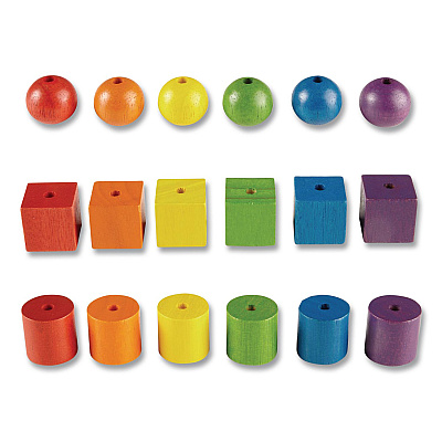 Learning Resources Beads and Pattern Card Set, Grades Pre-K to 2, 130 Pieces (LER0139)