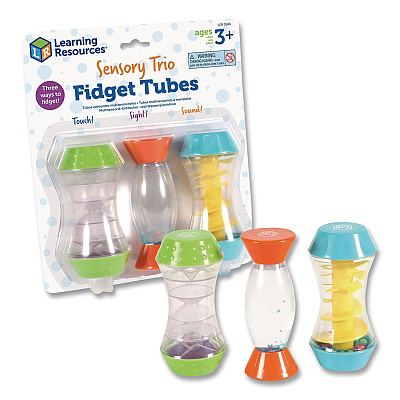 Learning Resources Sensory Trio Fidget Tubes, Ages 3 and Up, Assorted Colors, 3 Pieces (LER5566)