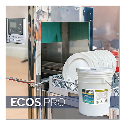 ECOS PRO Wave Commercial Automatic Dishwasher Detergent, Free and Clear, 5 gal Pail (PL944005)