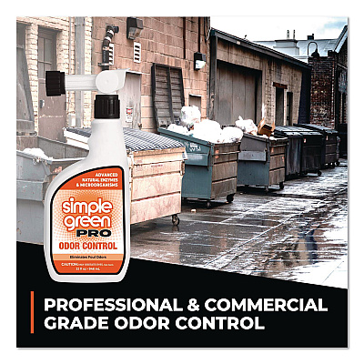 Simple Green Pro Odor Control, Herbal, 32 oz Hose-End Spray Bottle, 6/Carton (0705032)