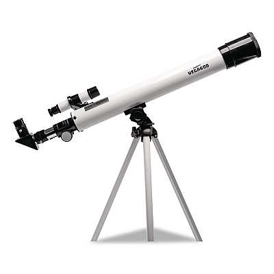 Educational Insights GeoSafari Vega 600 Telescope, 2 Elements, 30x to 150x Magnification, 50 mm Aperture, 600 mm Focal Length, Silver (5248)