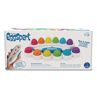 Educational Insights Wireless Eggspert with Six Student Buttons and One Teacher Remote, Ages 6 and Up, 8 Pieces (7886)