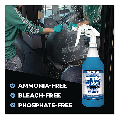Simple Green Pro Glass Cleaner Ready-To-Use, 32 oz Spray Bottle, 12/Carton (1101032)