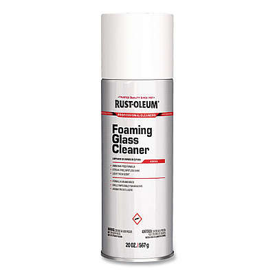 Rust-Oleum Professional Foaming Glass Cleaner Aerosol, 20 oz Aerosol Spray, 12/Carton (381658)