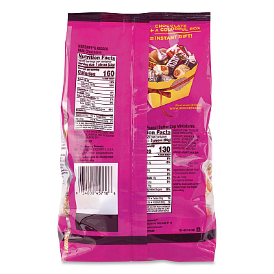 Hershey's Milk Chocolate Candy Mini Assortment, 32.9 oz Bag, 122 Individually Wrapped Chocolates (22002588)