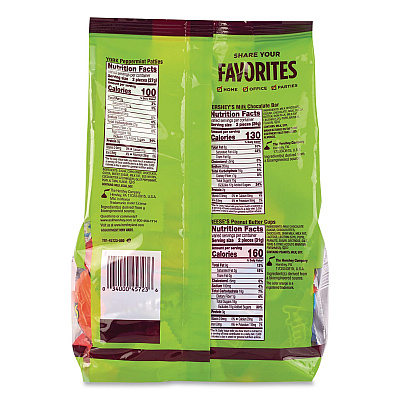 Hershey's Candy Snack Size Party Pack, 30.22 oz Bag, 58 Individually Wrapped Pieces (22002590)