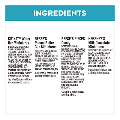Hershey's Milk Chocolate Candy Mini Assortment, 60.1 oz Bag, 2/Carton (60004184)