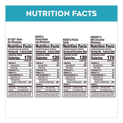 Hershey's Milk Chocolate Candy Mini Assortment, 60.1 oz Bag, 2/Carton (60004184)
