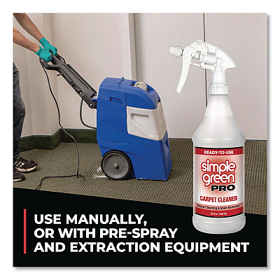 Simple Green Pro Carpet Cleaner Ready-To-Use, 32 oz Spray Bottle, 12/Carton (0506032)