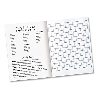 Learning Resources Math Journal, Graph Ruled/College Ruled, Green Cover, (64) 9 x 7 Sheets, 10 Journals (LER3468)