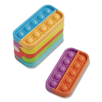 hand2mind Ten-Frame Sensory Bubble Poppers, Pre-K to K, 6 Pieces (95439)