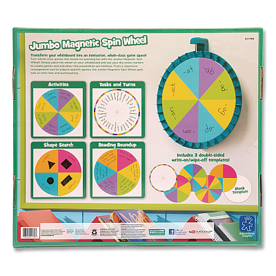 Educational Insights Jumbo Magnetic Spin Wheel, 16" Diameter, Ages 3 and Up (1769)