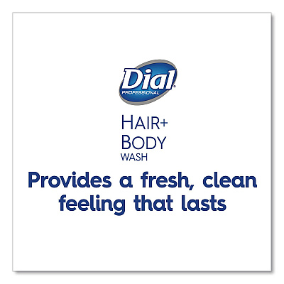 Dial Professional Hair + Body Wash Refill for Versa Dispenser, Neutral Scent, 15 oz, 6/Carton (16304CT)