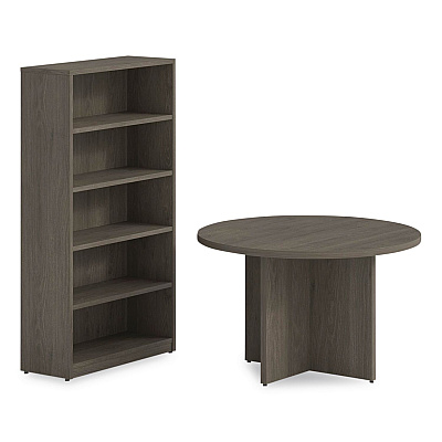 Alera Seville Bookcase, Five-Shelf, 36w x 14d x 65h, Walnut (SVBC6536WA)