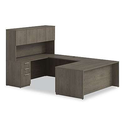 Alera Seville Series Bridge Return, 48w x 24d x 29h, Walnut (SVBR4824WA)