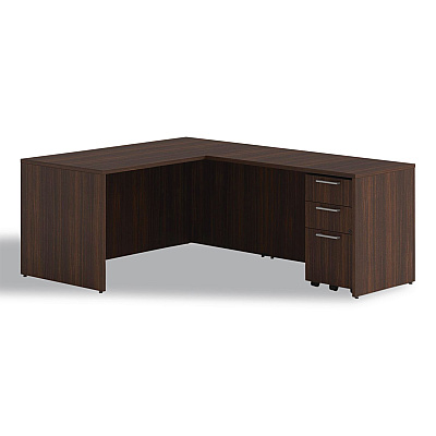 Alera Seville Series Desk Shell, 60" x 30" x 29", Mahogany (SVDS6030MY)