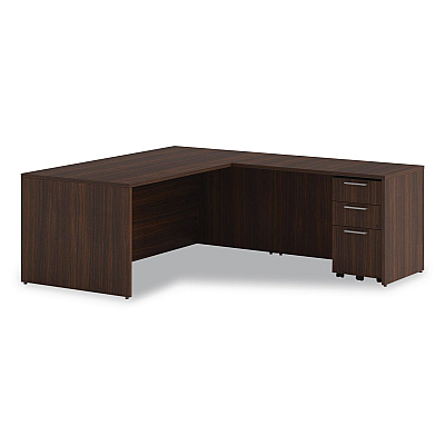 Alera Seville Series Mobile Pedestal, Left/Right, 3-Drawer: Box/Box/File, Legal, Mahogany, 15" x 18" x 27" (SVMPBBFMY)