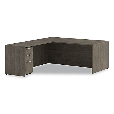 Alera Seville Series Mobile Pedestal, Left/Right, 3-Drawer: Box/Box/File, Legal, Walnut, 15" x 18" x 27" (SVMPBBFWA)