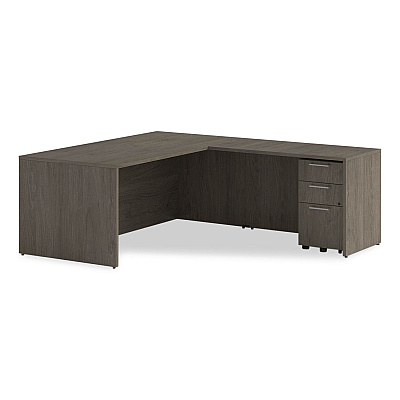 Alera Seville Series Mobile Pedestal, Left/Right, 3-Drawer: Box/Box/File, Legal, Walnut, 15" x 18" x 27" (SVMPBBFWA)