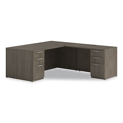Alera Seville Series Desk Return with Pedestal, Right, 48" x 24" x 29", Walnut (SVRRP4824WA)