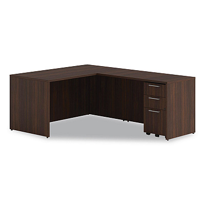 Alera Seville Series Return Shell, Reversible, 48" x 24" x 29", Mahogany (SVRS4824MY)