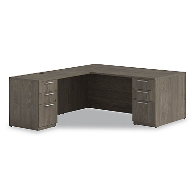 Alera Seville Series Single Pedestal Desk, Right Pedestal, 72" x 36" x 29", Walnut (SVSPR7236WA)