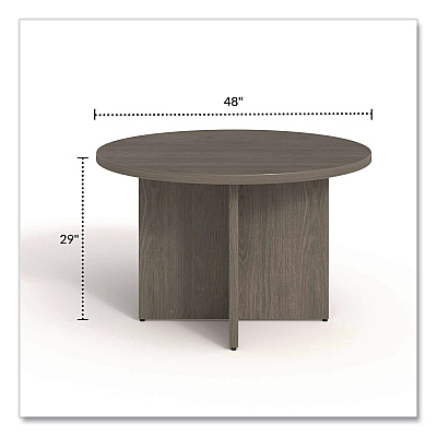 Alera Seville Round Conference Table, Round, 48" Diameter, Walnut (SV4848WA)