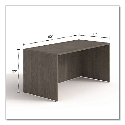 Alera Seville Series Desk Shell, 60" x 30" x 29", Walnut (SVDS6030WA)