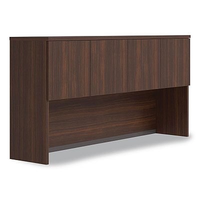Alera Seville Hutch with Doors, 4 Compartments, 72w x 16d x 36h, Mahogany (SVH7236MY)