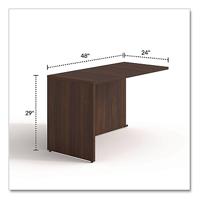 Alera Seville Series Return Shell, Reversible, 48" x 24" x 29", Mahogany (SVRS4824MY)