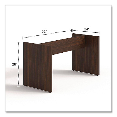 Alera Seville 96" Wide Conference Table Base, 50w x 22d x 28h, Mahogany (SV9648MYBS)
