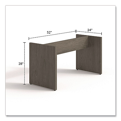 Alera Seville 96" Wide Conference Table Base, 50w x 22d x 28h, Walnut (SV9648WABS)
