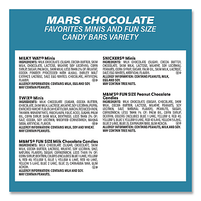 Hershey's Assortment Milk Chocolate/Mar's Chocolate Favorites, 30.22 oz Bag and 62.6 oz Bag/Carton (60004054)