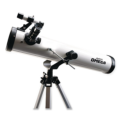 Educational Insights GeoSafari Omega Reflector Telescope,, 2 Elements, 35x to 300x Magnification, 76 mm Aperture, 700 mm Focal Length, White (5306)