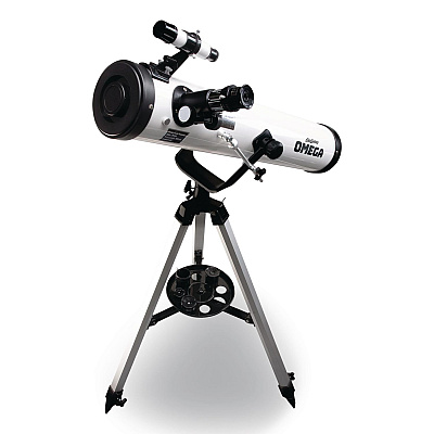 Educational Insights GeoSafari Omega Reflector Telescope,, 2 Elements, 35x to 300x Magnification, 76 mm Aperture, 700 mm Focal Length, White (5306)