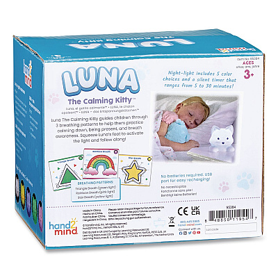 hand2mind Luna the Calming Kitty, Ages 3 and Up, White (95384)