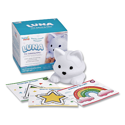 hand2mind Luna the Calming Kitty, Ages 3 and Up, White (95384)