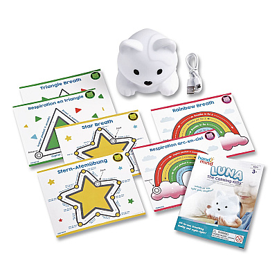 hand2mind Luna the Calming Kitty, Ages 3 and Up, White (95384)