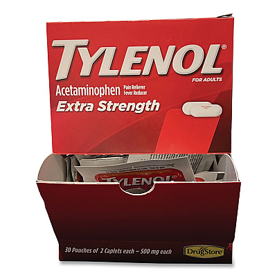 Tylenol Extra Strength Caplets, Two-Pack, 30/Box (64478)
