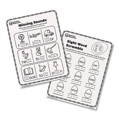 Learning Resources Skill Builders! Kindergarten Reading Activity Set, Grades K to 1, 121 Pieces (LER1246)