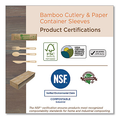 World Centric Bamboo Cutlery, Knife, Paper, Natural, 750/Carton (KNBBI)