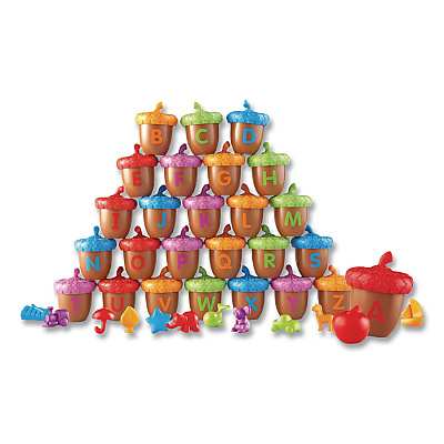Learning Resources Alphabet Acorns Activity Set, Pre-K to K, 78 Pieces (LER6802)