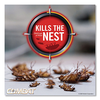 Combat Roach Bait Insecticide, for Small and Large Roaches, 0.42 oz, 12 Bait Stations (05701EA)